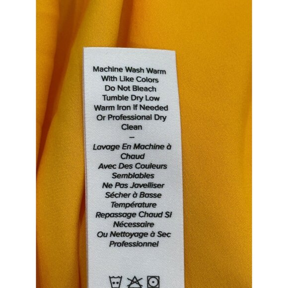 Cinq a Sept Shirt Dress Sleeveless Button-Up Poppy Stretch Yellow Womens Size 4 - Picture 8 of 8